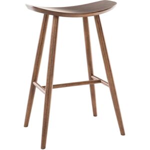 Miliboo Tabouret de bar design noyer H72 cm DEMORY