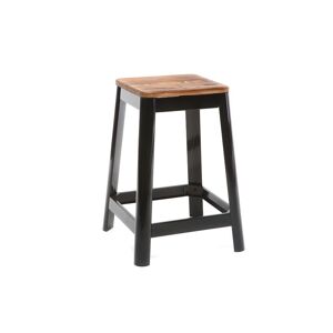 Miliboo Tabouret de bar industriel noir 65 cm NICK