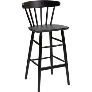 Miliboo Tabouret de bar vintage a barreaux noir mat H65 cm DARIA