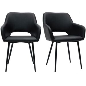 Miliboo Chaises noires (lot de 2) LAURETTE