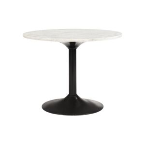 Miliboo Table basse en marbre et metal noir D60 cm COPEN