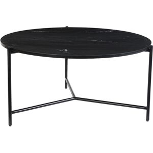 Miliboo Table basse ronde design en marbre noir D90 cm BUMCELLO