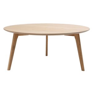 Miliboo Table basse ronde scandinave bois clair chene D90 cm ORKAD