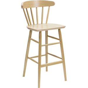 Miliboo Tabouret de bar a barreaux bois chene H65 cm DARIA