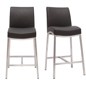 Miliboo Tabourets de bar design noirs H70 cm (lot de 2) OLLY