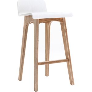 Miliboo Chaise de bar scandinave bois et blanc H65 cm BALTIK - Publicité Miliboo Chaise de bar scandinave bois et blanc H65 cm BALTIK - Publicité