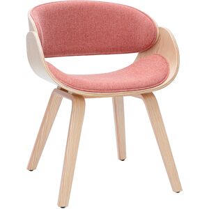 Miliboo Chaise design en tissu effet velours texturé terracotta et bois clair BENT - Publicité Miliboo Chaise design en tissu effet velours texturé terracotta et bois clair BENT - Publicité