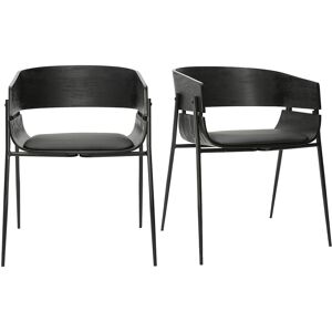 Miliboo Chaises design noires (lot de 2) WESS - Publicité Miliboo Chaises design noires (lot de 2) WESS - Publicité