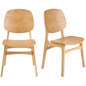 Miliboo Chaises en bois clair frêne (lot de 2) SOQUETTE - Publicité Miliboo Chaises en bois clair frêne (lot de 2) SOQUETTE - Publicité