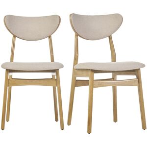 Miliboo Chaises scandinaves en tissu effet laine bouclée beige et bois clair chêne massif (lot de 2) MAYA - Publicité Miliboo Chaises scandinaves en tissu effet laine bouclée beige et bois clair chêne massif (lot de 2) MAYA - Publicité
