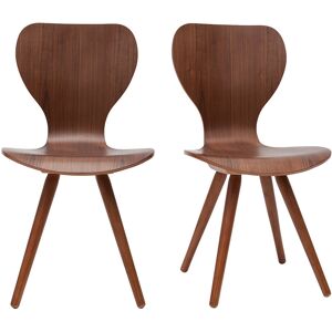 Miliboo Chaises vintage bois foncé noyer (lot de 2) NORDECO - Publicité Miliboo Chaises vintage bois foncé noyer (lot de 2) NORDECO - Publicité