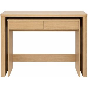 Miliboo Console bureau d'appoint avec tiroirs finition bois clair chêne L110 cm ENOLA - Publicité Miliboo Console bureau d'appoint avec tiroirs finition bois clair chêne L110 cm ENOLA - Publicité