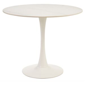 Miliboo Table à manger design ronde en céramique blanche et métal D90 cm MALOU - Publicité Miliboo Table à manger design ronde en céramique blanche et métal D90 cm MALOU - Publicité