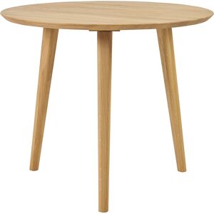 Miliboo Table à manger ronde en bois clair chêne massif D90 cm OKSANA - Publicité Miliboo Table à manger ronde en bois clair chêne massif D90 cm OKSANA - Publicité
