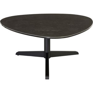Miliboo Table basse design en céramique noire et métal L84 cm LEWA - Publicité Miliboo Table basse design en céramique noire et métal L84 cm LEWA - Publicité