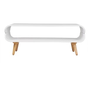 Table basse Miliboo en noyer et bois clair - Style vintage scandinave - Publicité Table basse Miliboo en noyer et bois clair - Style vintage scandinave - Publicité