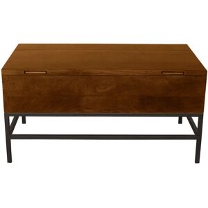 Miliboo Table basse relevable industrielle bois manguier massif teinté et métal noir L90 cm YPSTER - Publicité Miliboo Table basse relevable industrielle bois manguier massif teinté et métal noir L90 cm YPSTER - Publicité