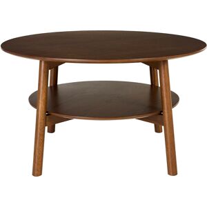 Miliboo Table basse ronde en bois foncé D80 cm MALVA - Publicité Miliboo Table basse ronde en bois foncé D80 cm MALVA - Publicité