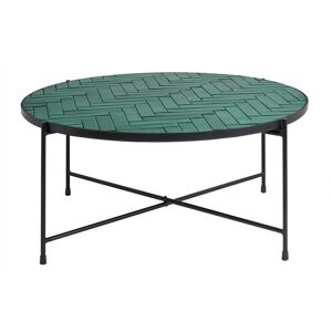 Miliboo Table basse ronde en céramique vert foncé et métal noir D80.5 cm KOTTA - Publicité Miliboo Table basse ronde en céramique vert foncé et métal noir D80.5 cm KOTTA - Publicité