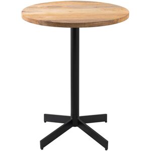Miliboo Table bistrot ronde en bois massif et métal noir D60 cm MEERA - Publicité Miliboo Table bistrot ronde en bois massif et métal noir D60 cm MEERA - Publicité