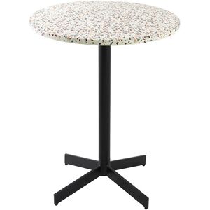 Miliboo Table bistrot ronde en terrazzo et métal noir D60 cm MEERA - Publicité Miliboo Table bistrot ronde en terrazzo et métal noir D60 cm MEERA - Publicité