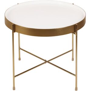 Table d'appoint ronde réversible Miliboo - Bleu canard / Blanc - Publicité Table d'appoint ronde réversible Miliboo - Bleu canard / Blanc - Publicité