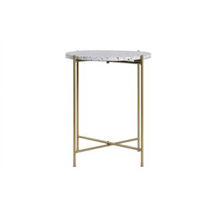 Miliboo Table d'appoint design ronde en terrazzo et métal doré D40 cm MEZZO - Publicité Miliboo Table d'appoint design ronde en terrazzo et métal doré D40 cm MEZZO - Publicité