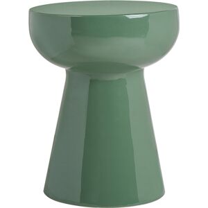 Miliboo Table d'appoint ronde en métal émaillé vert kaki D34 cm MOGOU - Publicité Miliboo Table d'appoint ronde en métal émaillé vert kaki D34 cm MOGOU - Publicité