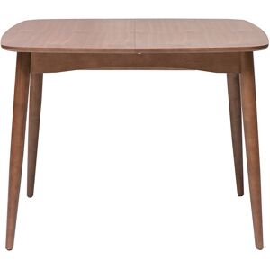 Miliboo Table extensible rallonges intégrées carrée en bois foncé noyer L100-140 cm HELMA - Publicité Miliboo Table extensible rallonges intégrées carrée en bois foncé noyer L100-140 cm HELMA - Publicité