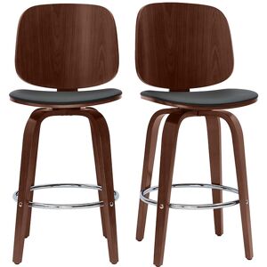 Miliboo Tabourets de bar design pivotants noirs et noyer H66 cm (lot de 2) BECK - Publicité Miliboo Tabourets de bar design pivotants noirs et noyer H66 cm (lot de 2) BECK - Publicité