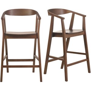 Miliboo Tabourets de bar scandinaves en bois foncé H66.5 cm (lot de 2) BAHIA - Publicité Miliboo Tabourets de bar scandinaves en bois foncé H66.5 cm (lot de 2) BAHIA - Publicité
