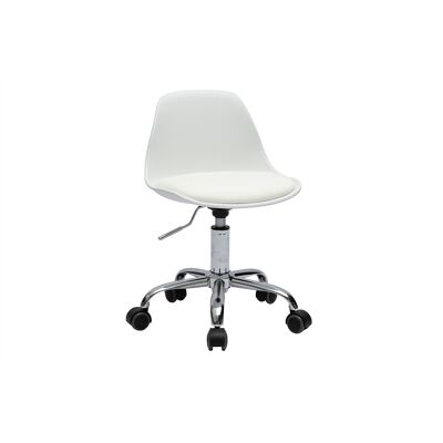 Miliboo Fauteuil de bureau blanc enfant à roulettes STEEVY - Publicité Miliboo Fauteuil de bureau blanc enfant à roulettes STEEVY - Publicité