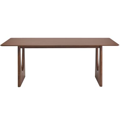 Miliboo Table à manger design rectangulaire en bois foncé noyer L200 cm KUALA - Publicité Miliboo Table à manger design rectangulaire en bois foncé noyer L200 cm KUALA - Publicité