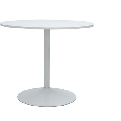 Miliboo D90 calista Table ronde blanche - Table - Publicité Miliboo D90 calista Table ronde blanche - Table - Publicité