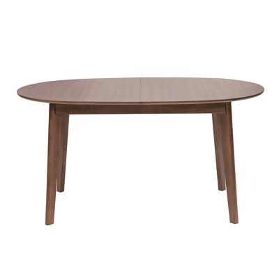 Miliboo Table à manger ovale extensible en bois foncé noyer L150-200 cm ANSEL - Publicité Miliboo Table à manger ovale extensible en bois foncé noyer L150-200 cm ANSEL - Publicité