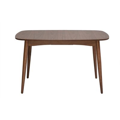 Miliboo Table à manger rectangulaire extensible en bois foncé noyer L130-160 cm HELMA - Publicité Miliboo Table à manger rectangulaire extensible en bois foncé noyer L130-160 cm HELMA - Publicité