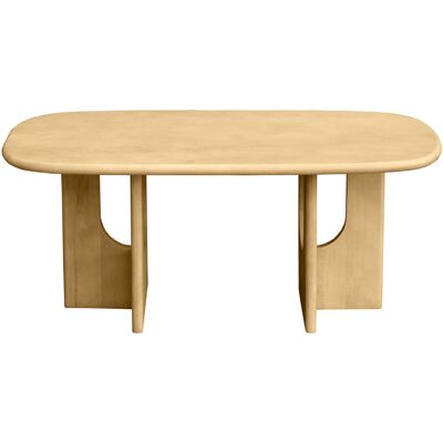 Miliboo Table basse design bois clair manguier massif L100 cm MASSARI - Publicité Miliboo Table basse design bois clair manguier massif L100 cm MASSARI - Publicité
