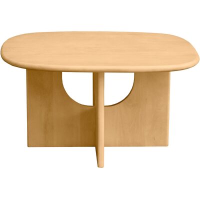 Miliboo Table basse design bois clair manguier massif L80 cm MASSARI - Publicité Miliboo Table basse design bois clair manguier massif L80 cm MASSARI - Publicité