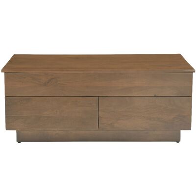 Miliboo Table basse relevable rectangulaire bois foncé manguier massif L102 cm NEXO - Publicité Miliboo Table basse relevable rectangulaire bois foncé manguier massif L102 cm NEXO - Publicité