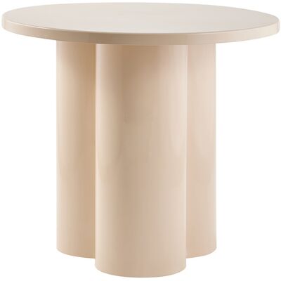 Miliboo Table d'appoint design en métal émaillé beige D51 cm ZELIE - Publicité Miliboo Table d'appoint design en métal émaillé beige D51 cm ZELIE - Publicité