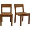 Miliboo Chaises de jardin en bois massif (lot de 2) AKIS