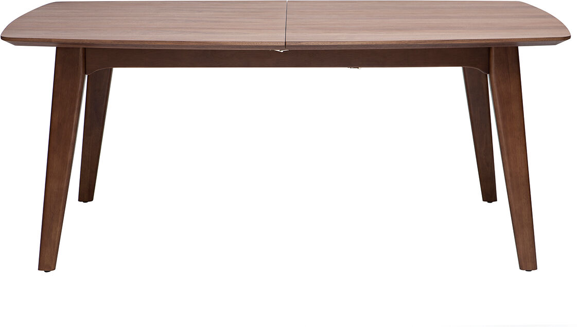 Miliboo Table extensible rallonges intégrées rectangulaire en bois foncé noyer L180-230 cm FIFTIES