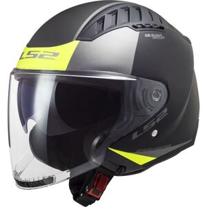 Casque jet LS2 OF600 COPTER II - URBANE Black/High Viz - Publicité Casque jet LS2 OF600 COPTER II - URBANE Black/High Viz - Publicité