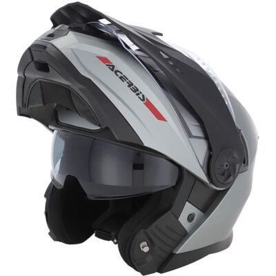 Acerbis - Rider P/J - Gris Mat - Casque Modulable - Publicité Acerbis - Rider P/J - Gris Mat - Casque Modulable - Publicité