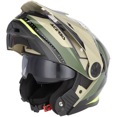 Casque modulable Acerbis RIDER GRAPHIC Vert/Marron - Publicité Casque modulable Acerbis RIDER GRAPHIC Vert/Marron - Publicité