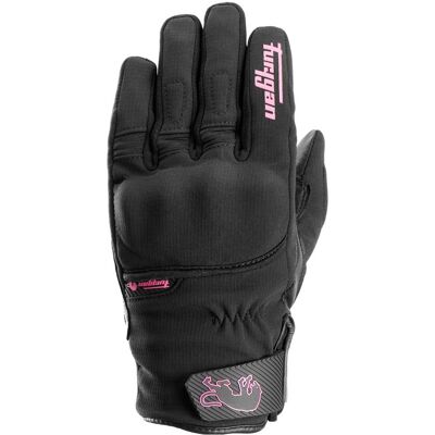 Furygan - Jet Lady All Seasons D3O Evo - Noir Rose - Gloves - Publicité Furygan - Jet Lady All Seasons D3O Evo - Noir Rose - Gloves - Publicité