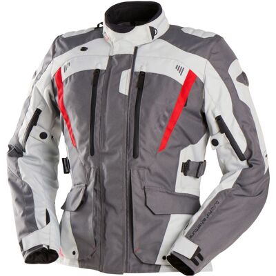 Furygan Apalaches Lady Evo Gris Perle Rouge - Veste - Publicité Furygan Apalaches Lady Evo Gris Perle Rouge - Veste - Publicité