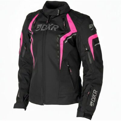 Blouson Moto DXR JULIA Black/Fushia - Publicité Blouson Moto DXR JULIA Black/Fushia - Publicité
