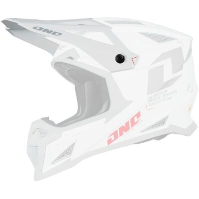 Visière TT One Industries X-297 FOCUS XS/S 2026 White/Grey - Publicité Visière TT One Industries X-297 FOCUS XS/S 2026 White/Grey - Publicité