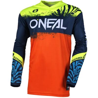 Maillot cross O'Neal ELEMENT - SHOCKER - ENFANT Blue/Orange - Publicité Maillot cross O'Neal ELEMENT - SHOCKER - ENFANT Blue/Orange - Publicité